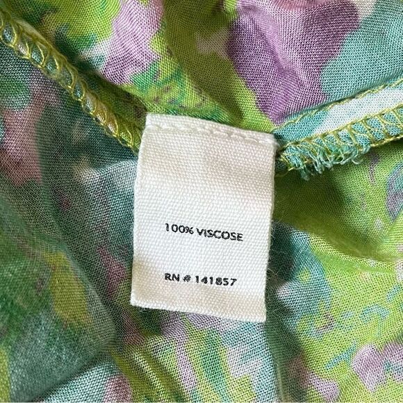 Artisan de Luxe Embroidered Kimono Top Boho Open Front Cardigan Green Floral XS - Picture 9 of 10